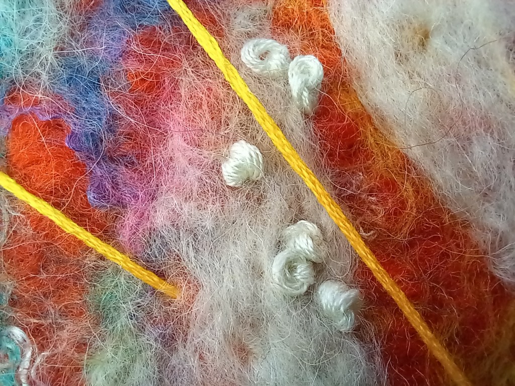 french knots added to clouds to give interest